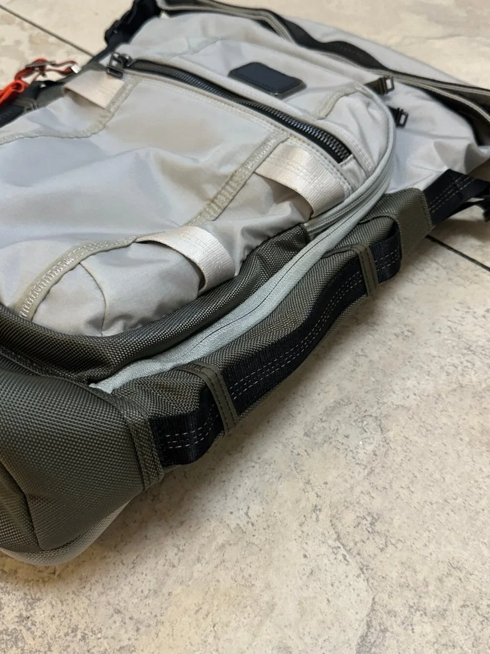 Tumi Alpha Bravo Ally Roll Top Backpack - Gray / Green